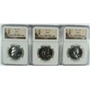 Image 1 : ( 3 ) 1963 FRANKLIN HALF DOLLAR, NGC PROOF-67