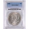 Image 1 : 1882 MORGAN SILVER DOLLAR, PCGS MS-65 BLAST WHITE!