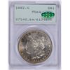 Image 1 : 1882-S MORGAN SILVER DOLLAR, PCGS MS-64   CAC   COLOR ON REVERSE