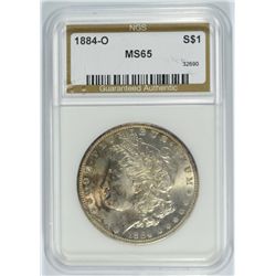 1884-O MORGAN DOLLAR NGS MS-65