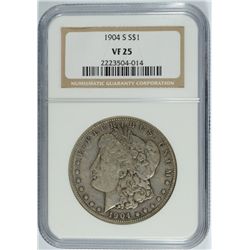 1904-S MORGAN DOLLAR NGC VF-25