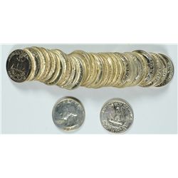 ROLL OF PROOF WASHINGTON QUARTERS, 1956-1963  NICE!!