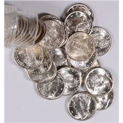 LOT OF ( 29 ) GEM BU BLAST WHITE 1945-D MERCURY DIMES, GEM COINS!!!