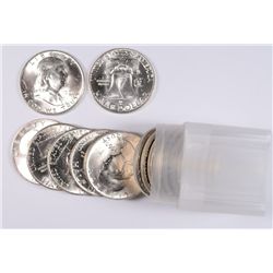 ORIGINAL GEM BU ROLL ( 20 ) 1960-D FRANKLIN HALF DOLLARS