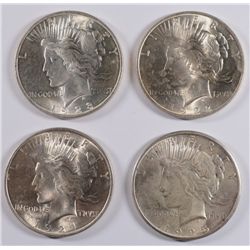 1922, 1923, 1924 AND 1925 PEACE DOLLARS ALL CHOICE BU  NICE COINS