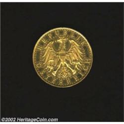 Republic Gold 100 Schilling 1929, KM2842, Prooflike UNC, minor handling. Important notice: We expect