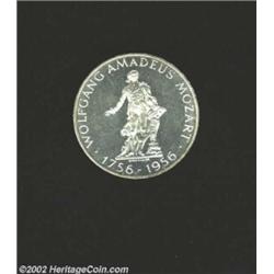 Republic 25 Schilling 1956 Mozart, Proof, only 1500 proofs are estimated to have been struck. Rare..