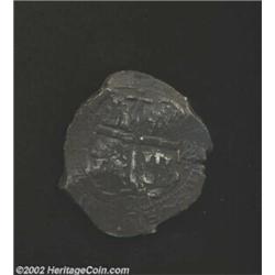 Charles II 8 Reales cob 1670E, KM26. Three easily readable dates and scarce as such. Crude VF, minor