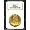 Image 1 : Republic Gold 8 Scudos 1837LM, Bolivar bust right/Sun over mountains and llama, F21, KM99, MS62 NGC.