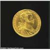 Joao, Prince Regent Gold 6,400 Reis 1809R, KM236.1, Bold AU, very sharp details, cleaned.Ex: Coin Ga