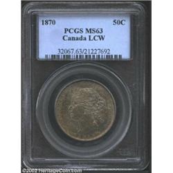 Victoria 50 Cents 1870 LCW, KM6, MS63 PCGS. Toned and attractive, Victorian 50 Cents coins of all da