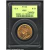 George V Gold Ten Dollars 1914, KM27, MS61 PCGS, natural apple-green peripheral highlights. A few we