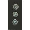 Image 1 : George VI lot as follows: 1948, 1949, and 1950 10 Cents, KM43, all are Unc. with light marks. 3 coin