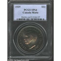 George VI Matte Specimen Dollar 1939, KM-37, Specimen 64 PCGS. A toning connoisseur's dream a specta