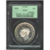 Image 1 : George VI Mirror Specimen Dollar 1939, KM37, SP63 PCGS, the obverse is mostly brilliant with a curio