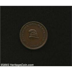 1 Centavo 1893, KM108, XF, deep, glossy brown surfaces exhibit diagnostic peripheral die cracks. Sca