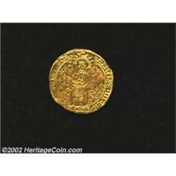 Charles V Gold Franc a Pied ND (1364-1380), Friedberg 284. Extremely Fine, with the usual areas of l