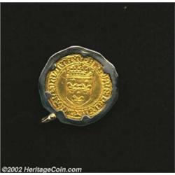 Charles VIII Gold Ecu D'or au Soleil ND (1483-1498), Friedberg 318. Bold and lustrous XF, housed in.