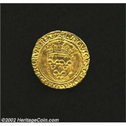 Louis XII Gold Ecu D'Or au Soleil ND (1498-1515), Fr.323, XF in terms of detail, but once polished..