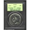 George VI Dollar 1947 Pointed 7, KM37, MS61 PCGS, by far the scarcest of the three 1947 Silver Dolla