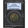 Elizabeth II 50 Cents 2000, Struck on an USA Sacagawea $1 planchet. MS64 PCGS. A rare mint error tha