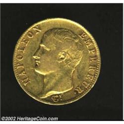 Napoleon Empereur Gold 20 Francs 1806A, KM674.1, VF+, quite lustrous for this grade. Important notic