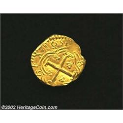 Philip IV gold 2 Escudos 1651 NR-R, Cal-160, KM4.1, good XF with full date, mintmark, and assayer's.