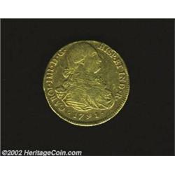 Carlos IV Gold 8 Escudos 1791P-SF, KM53.2, Popayan Mint. AVF. Important notice: We expect to be auct