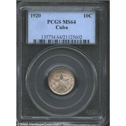 10 Centavos 1920, KMA12, MS64 PCGS. This date is very scarce in mint state. Important notice: We exp