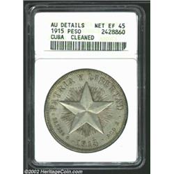 Republic Peso 1915, KM15. AU Details, Net XF45 ANACS. Important notice: We expect to be auctioning l