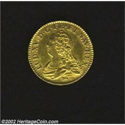 Louis XV Gold Louis D'or 1726A, KM489.1, XF, boldly struck. From the Hans A. Land Collection. Import