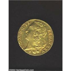 Louis XV Gold 2 Louis D'or 1756AA, KM519.2, Lovely XF+ with toned luster.Ex: Stack's December 8/11,.