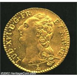 Louis XVI Gold Louis D'or 1786T, KM591.14. Virtually as struck with full mint luster. Important noti