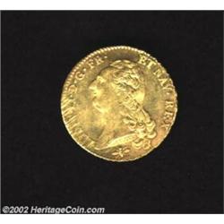 Louis XVI Gold 2 Louis D'or 1786D, KM592.5, Choice AU. Important notice: We expect to be auctioning.