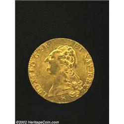 Louis XVI Gold 2 Louis D'or 1786W, KM592.15, Superb AU-UNC, fully struck and with original mint bril