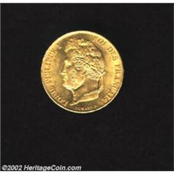 Louis Philippe I Gold 20 Francs 1840A, KM750.1, Choice BU. Important notice: We expect to be auction