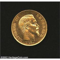 Napoleon III Gold 50 Francs 1855A KM785.1. AU, fully lustrous and attractive. Important notice: We e