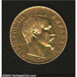 Napoleon III Gold 50 Francs 1857A, KM785.1, XF. Important notice: We expect to be auctioning lots at