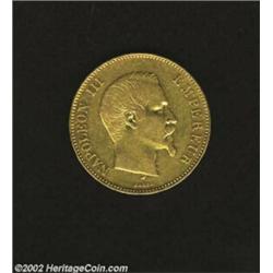 Napoleon III Gold 100 Francs 1856A, KM786.1, VF-XF, minor rim bump on the reverse. Important notice: