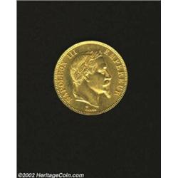 Napoleon III Gold 100 Francs 1867BB, KM802.2, Choice AU-UNC, fully brilliant and very attractive. Im