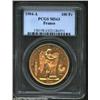 Image 1 : Republic Gold 100 Francs 1904A, KM832, MS63 PCGS. Important notice: We expect to be auctioning lots.