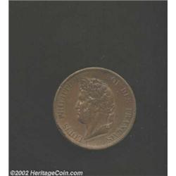 Louis Philippe I 10 Centimes 1844A, KM13, AU with glossy brown surfaces. Important notice: We expect