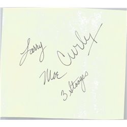 The Three Stooges – Signed Page (RARE!!!)