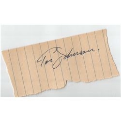 Tor Johnson – Signed Note (RARE!!!)