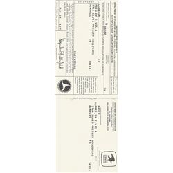 Elvis Presley – Personal Certificate of Aircraft registration