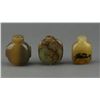 Image 1 : 3 Pcs of Chinese Agate and Jade Snuff Bottles