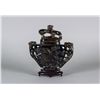 Chinese Black Crystal Vase with Lid