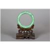 Image 1 : Chinese Green Jadeite Carved Bangle
