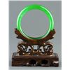 Image 2 : Fine Chinese Emerald Green Jadeite Carved Bangle