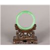 Image 2 : Chinese Green Jadeite Carved Bangle
